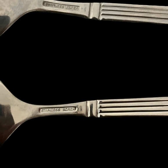 Vintage Estia Gourmet Lot of 2 Serving Spoons Stainless Korea - Picture 4 of 7
